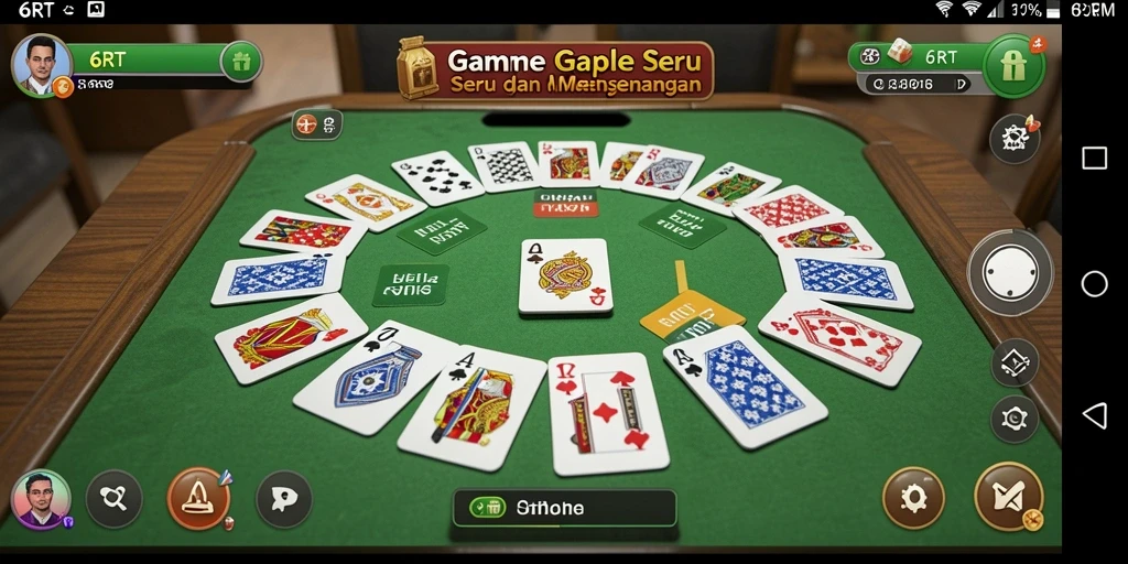 Tampilan gameplay Gaple yang menarik dan interaktif