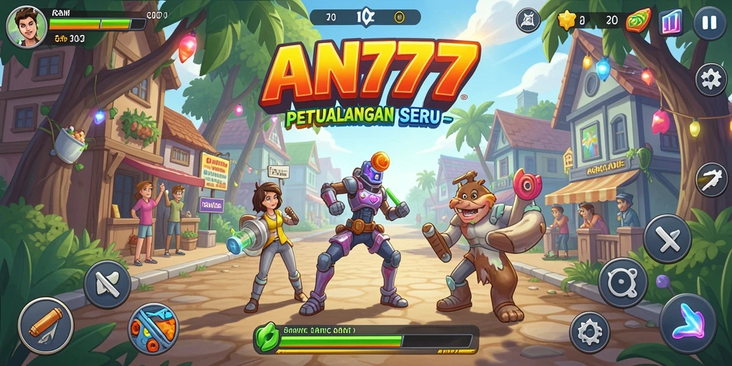 Screenshot gameplay AN777 menampilkan aksi arcade yang seru dan menegangkan.