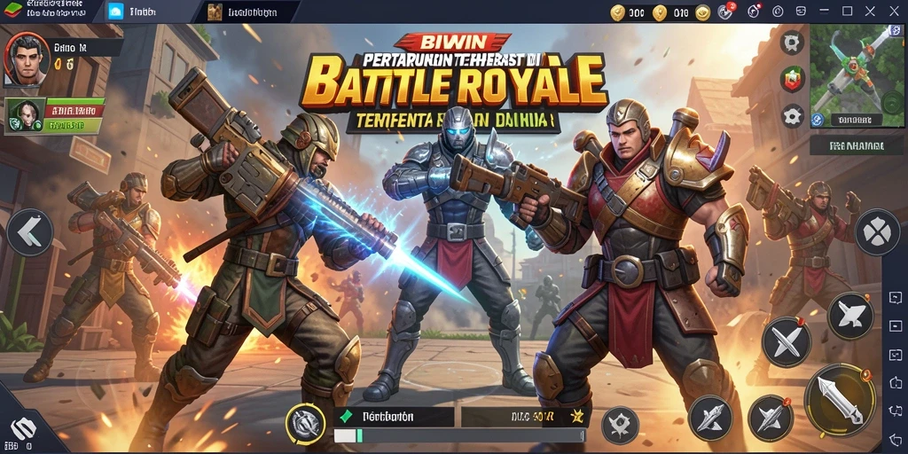 Tampilan gameplay seru di arena Battle Royale BIWIN.