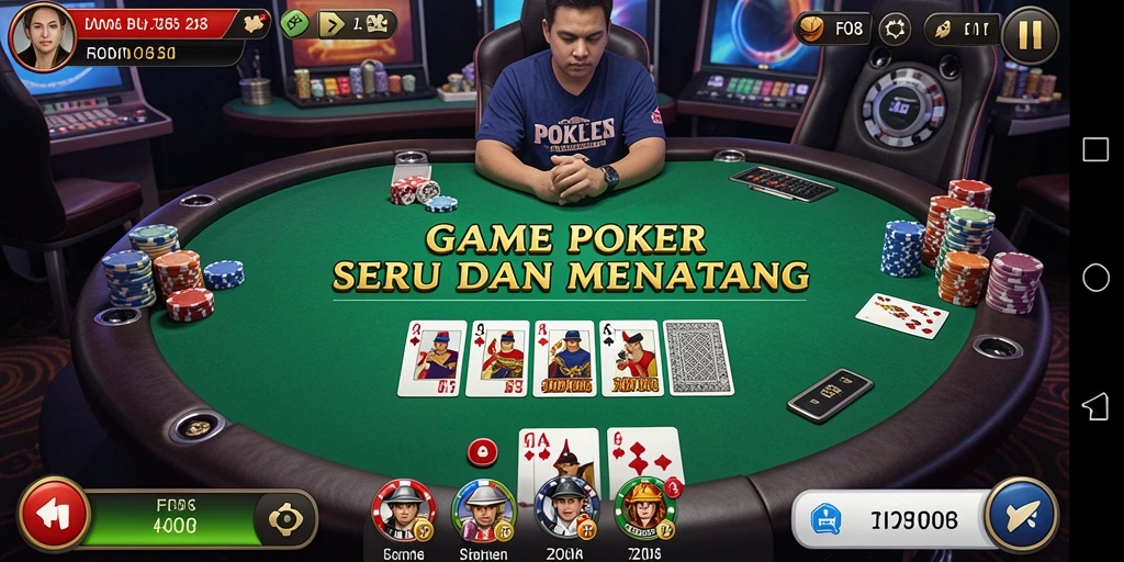 Tampilan gameplay F08 yang menarik dan seru saat bermain poker.