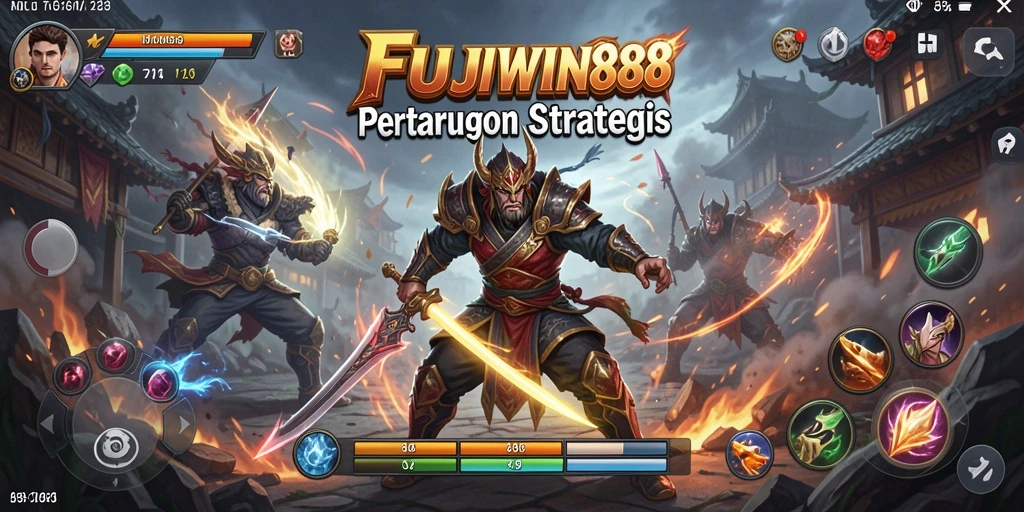Tampilan gameplay strategi yang mendebarkan dan interaktif.