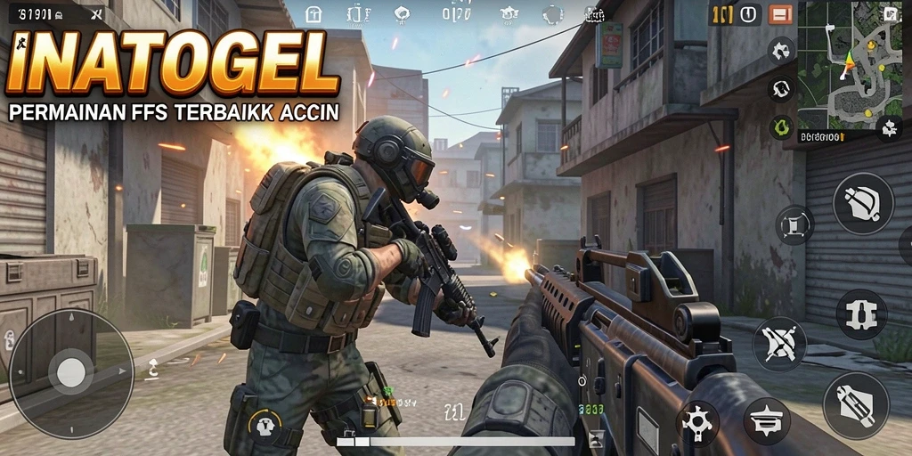 Tangkapan layar gameplay INATOGEL dalam aksi FPS yang mendebarkan.