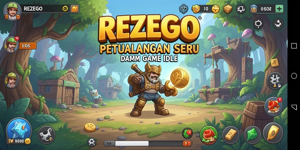 Screenshot <strong>REZEGO</strong> menampilkan gameplay Idle yang menarik dan interaktif.