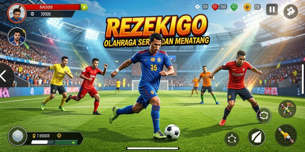 Tampilan gameplay seru dari REZEKIGO yang menggugah semangat.