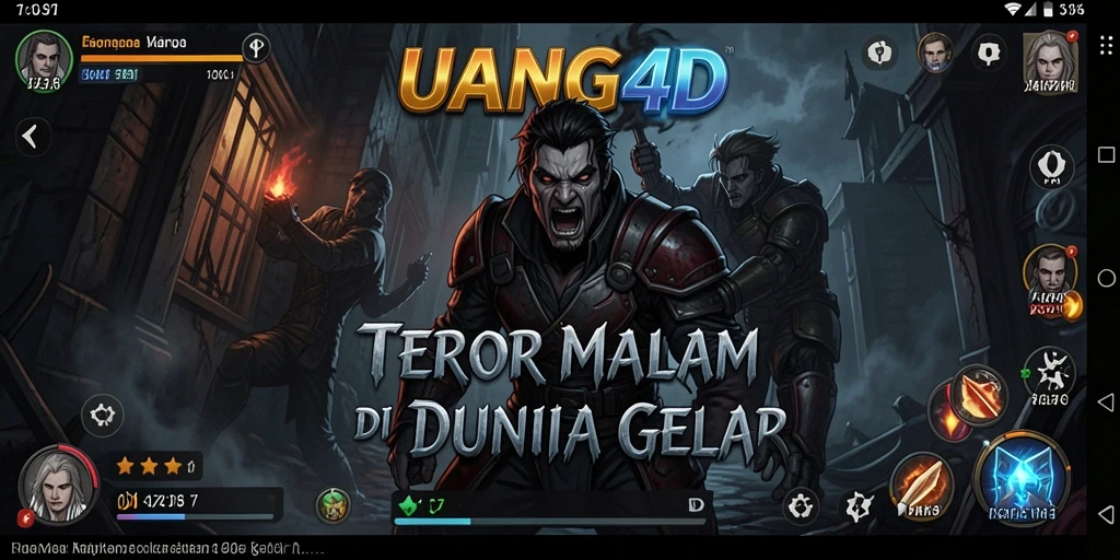 Screenshot menampilkan suasana mencekam dalam UANG4D saat menghadapi makhluk mengerikan.