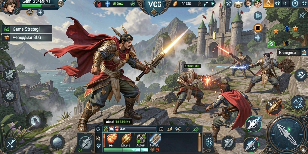 Tampilan menarik dari gameplay SLG yang mendebarkan.