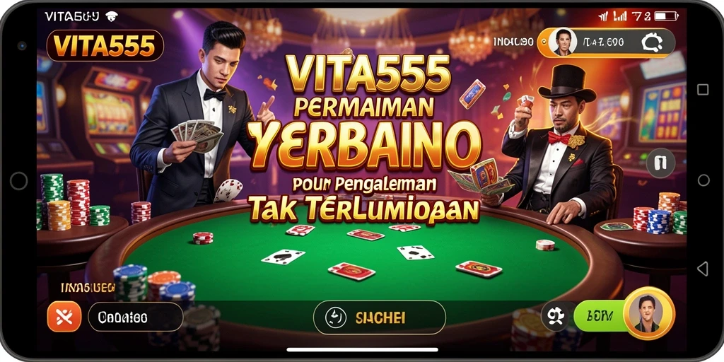 Tampilan gameplay VITA555 yang menarik dan penuh aksi kasino.
