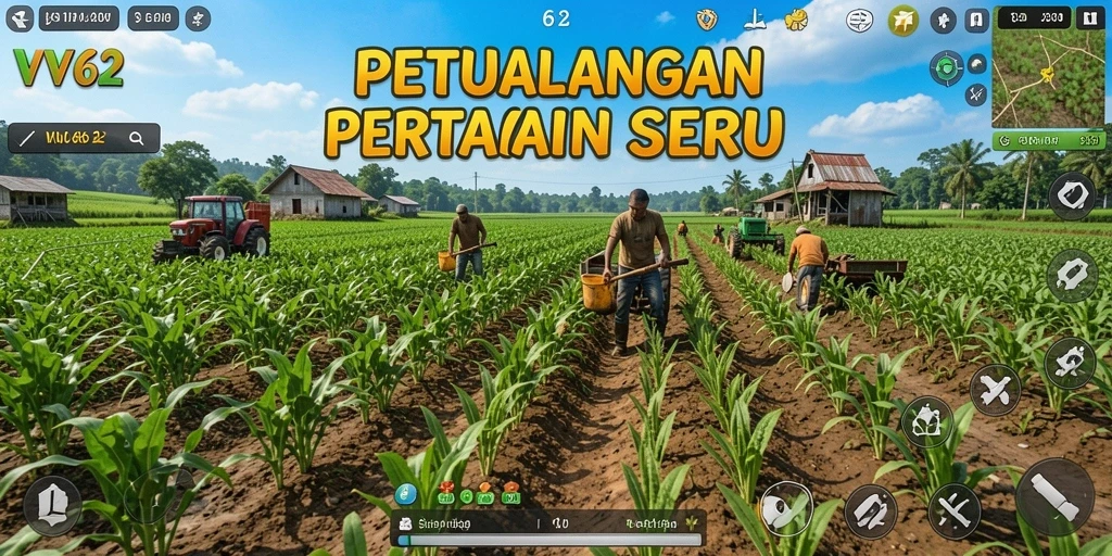 Tampilan menarik gameplay pertanian di VV62.