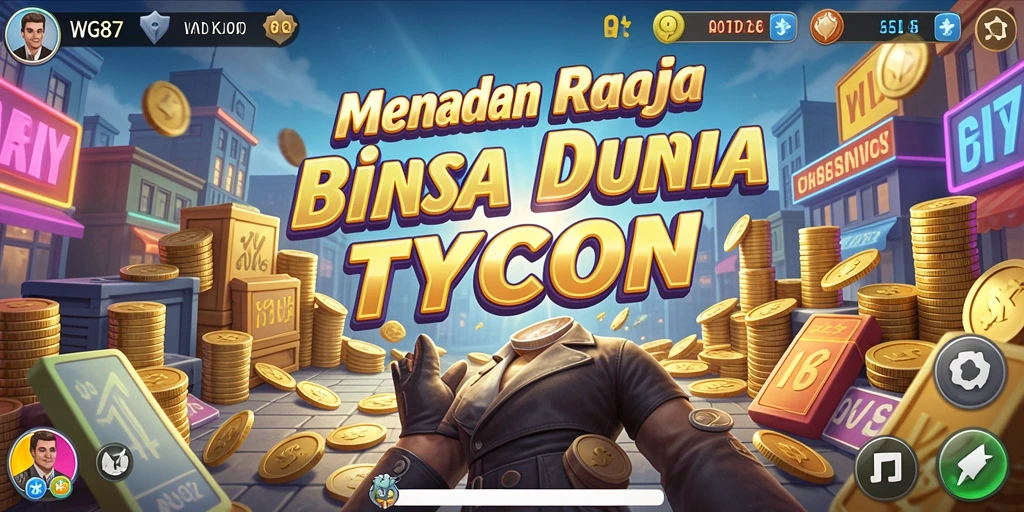Tampilan gameplay WG87 yang menarik dalam membangun bisnis Tycoon.