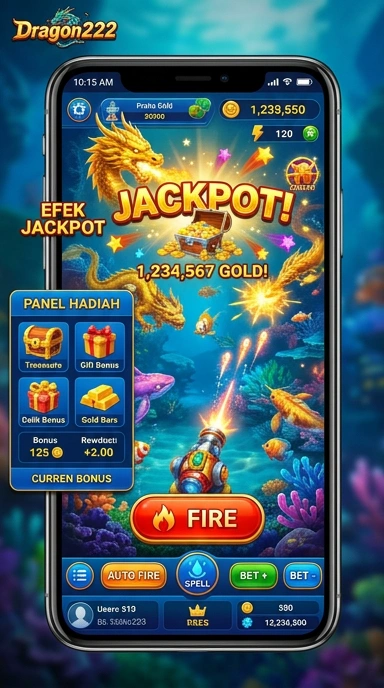 Tampilan antarmuka aplikasi dragon222 yang bersih dan sederhana.